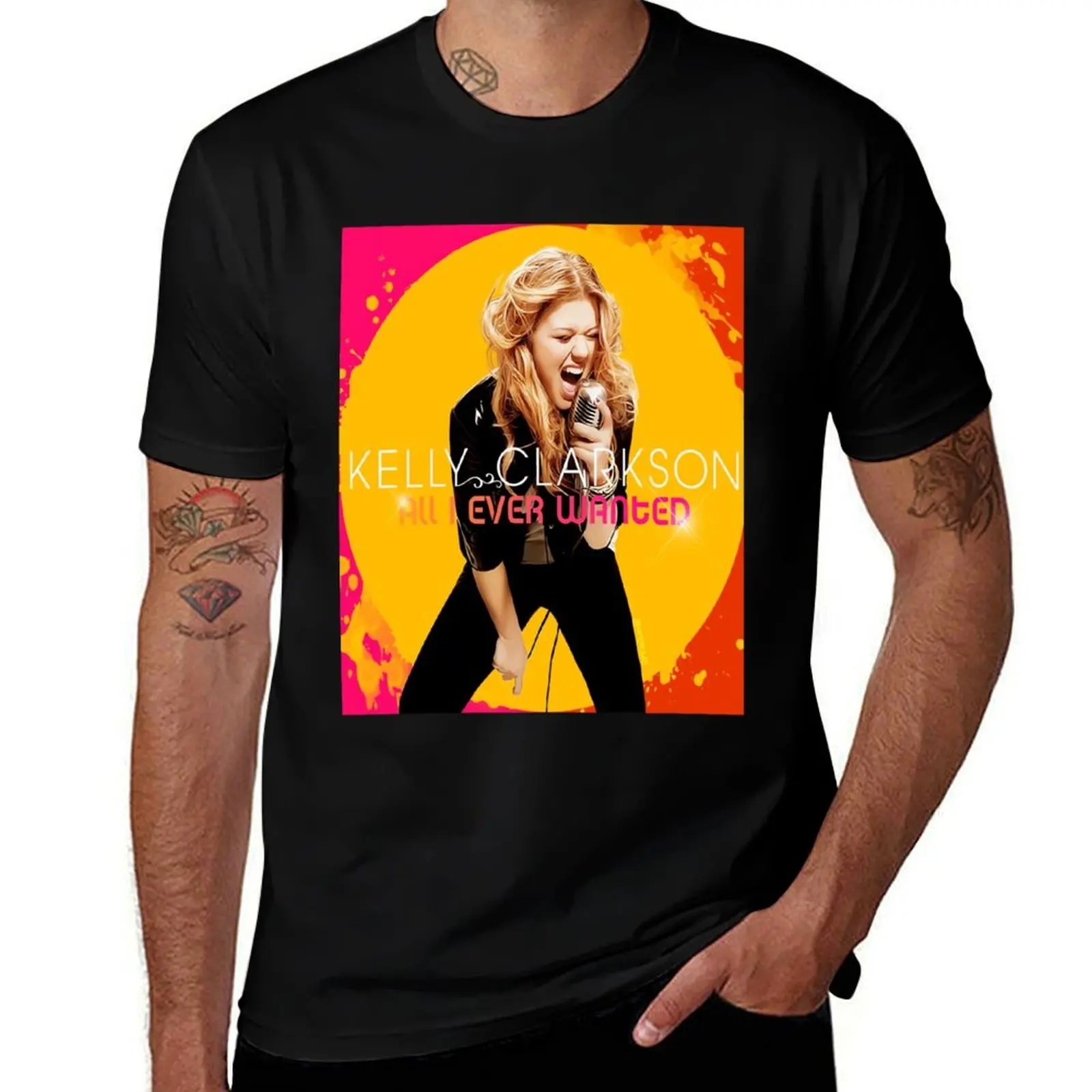 

Kelly Clarkson T-Shirt plus size clothes blacks anime tshirt rapper graphic tees men clothings
