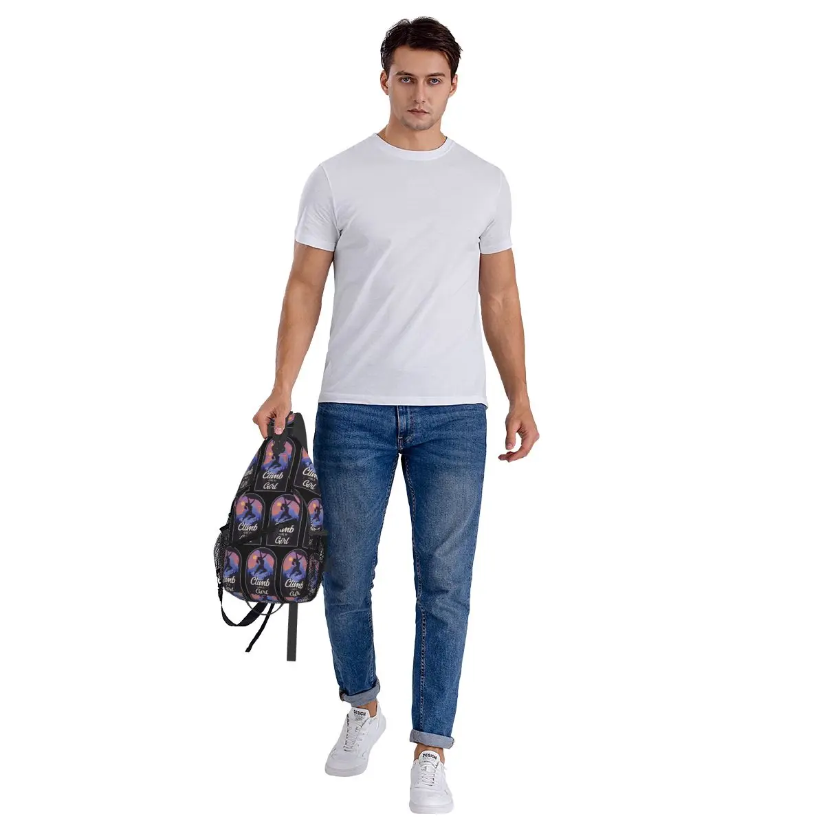 Rotsklimmen Klimmer Klimmen als een meisje Borsttas Heren Sling Crossbody Rugzak Borsttas Reizen Wandelen Dagrugzak Schoudertas