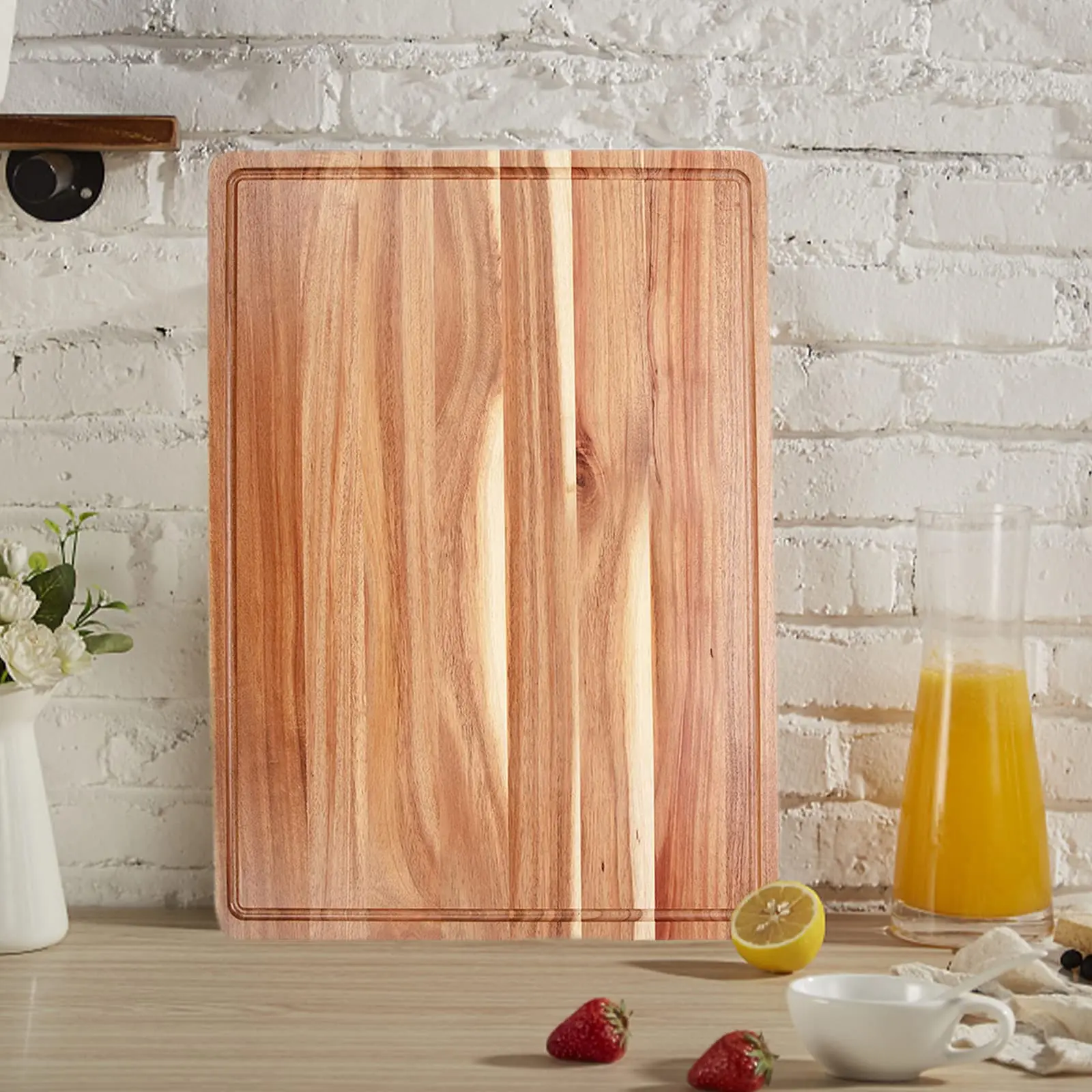 Fashionwu 60 cm Extra Large Cutting Board for Kitchen, 24 x 18 Inch Large Wooden Cutting Boards with Juice Groove, 1.2