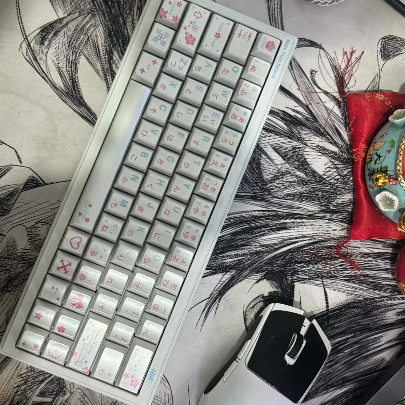 Snow Meow Full Change Magnetic Axis Keyboard Custom Tri-mode Wireless Bluetooth M64 PCB RT0.001 PCB+inner Liner+ Hollow Shell