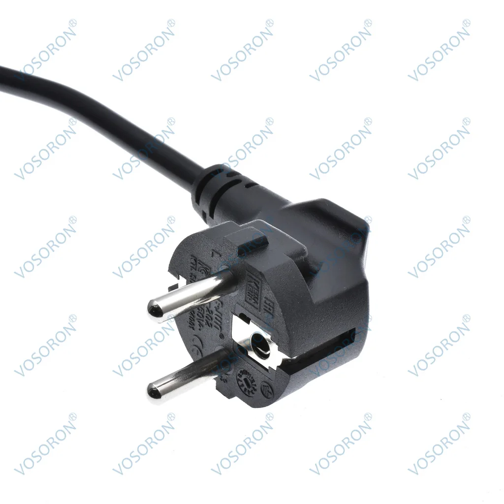 CEE7/7 to IEC C13 Power Cords, 10A/16A, 250V, H05VV-F 0.75mm Cable ,Short Schuko to C13 Power cord,1ft/30cm