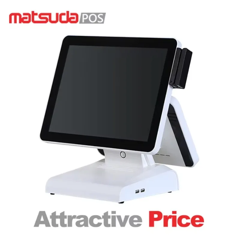 2026 15 Inch Touch POS Terminal Windows Black Orange Retail POS System All In One Sale Cash Register Cashier POS