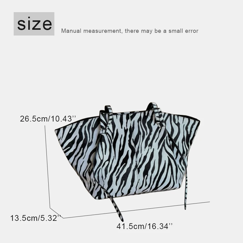 Customize Initials Leather Zebra Stripes Tote bags For Women Luxury Designer Handbag 2027 New In Suede Cowhide Underarm Shoulder