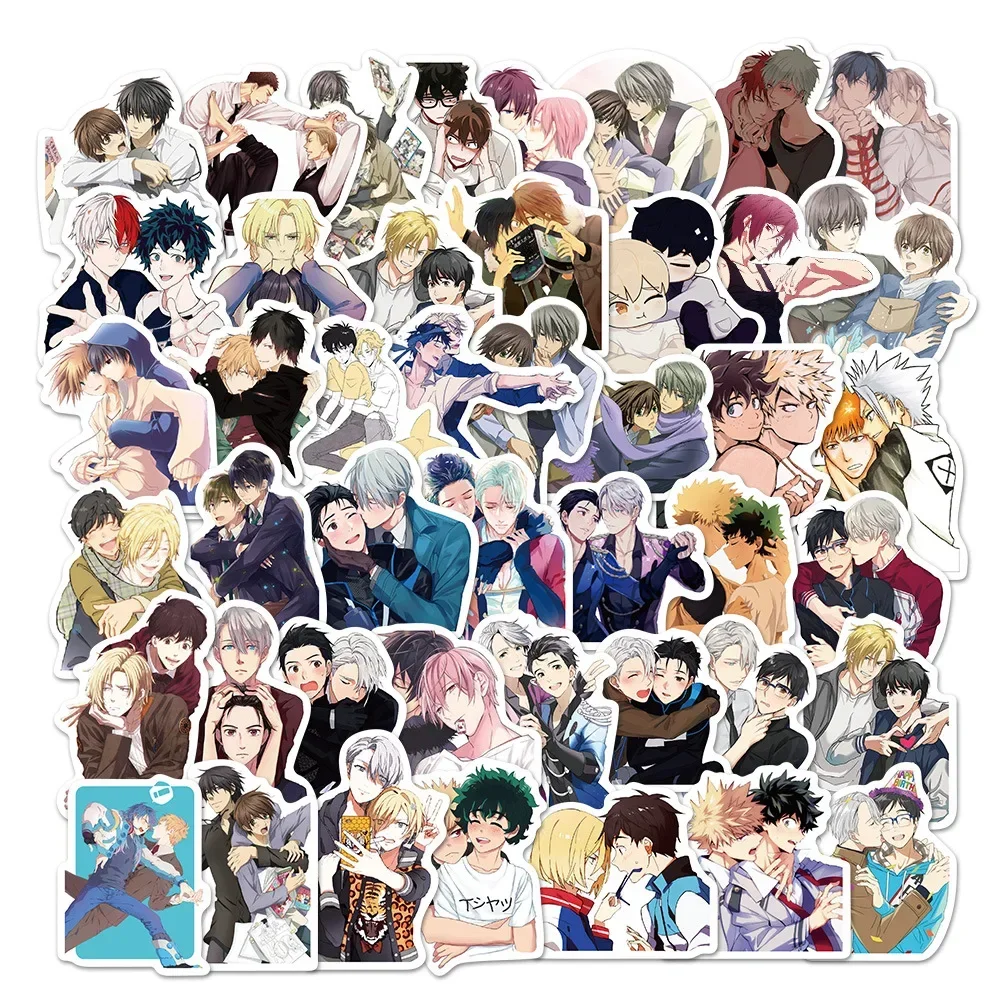 10/30/50PCS LGBT Gay Game BL Yaoi Cartoon Anime Graffiti Stationery Stickers PVC Decals Kids Toys for Laptop Luggage iPhone