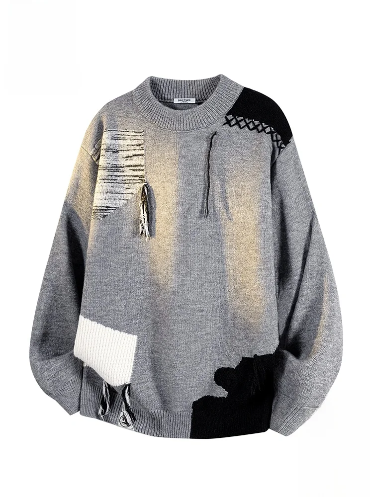 

Мужской вязаный свитер Paul Frank Monkey Tail: осенняя мода, уютный дизайн, теплый трикотаж, свободный крой, повседневный стиль