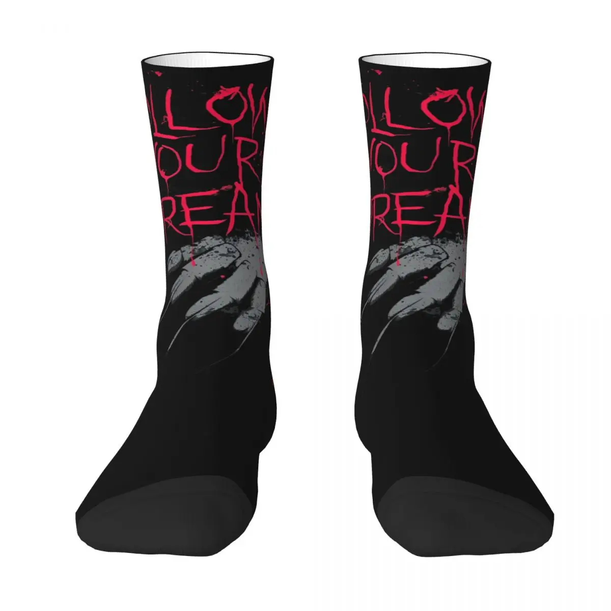 Elm Street Nightmare Socks F-Freddy K-Kruger Kawaii Stockings Autumn Non Skid Couple Socks Medium Soft Graphic Climbing Socks