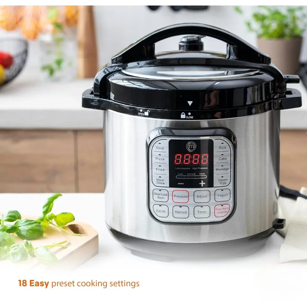 Electric Pressure Cooker 10 in 1 Multifunctional, Slow Cooker, Rice Maker, Programmable with 18 Cooking Presets, Non-Stick