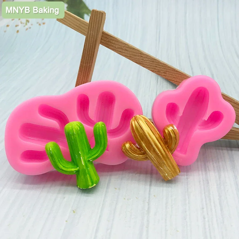 Plant Cactus Mold Chocolate Candy Fondant Cake Silicone Tool Baking Decoration Cupcake Jelly DIY Resin Clay Art Candle Moulds