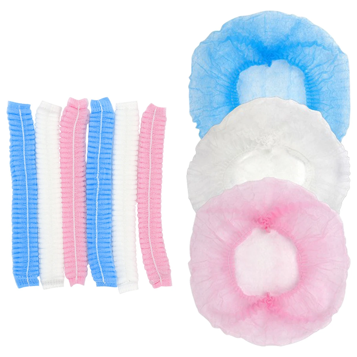 50/100PCS Waterproof Hair Nets Non Woven Dustproof Cap Shower Cap Eyelash Extension Makeup Tools For Hotel Travel Accessories