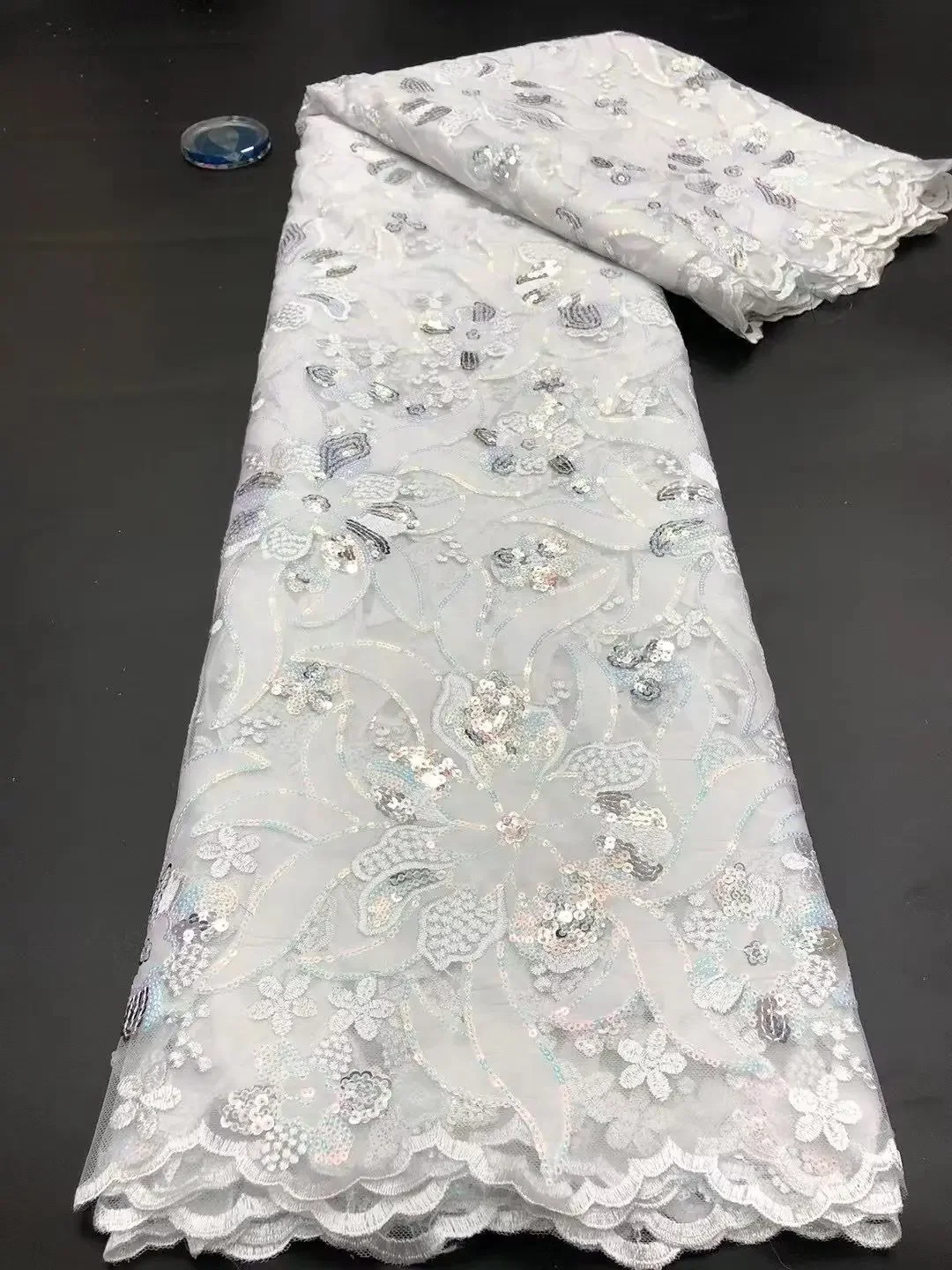 

2021 Hoge Kwaliteit Franse Afrikaanse Kant Stof Met Pailletten Borduurwerk Tule Kant Stof Voor Nigeriaanse Bridal Jurk Materiaal