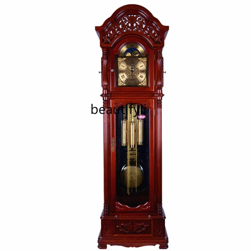 ss newGermany Hermle Mechanical Floor Clock Classical Solid Wood High-End Music Time-Telling Hammer Movement Desk Clock