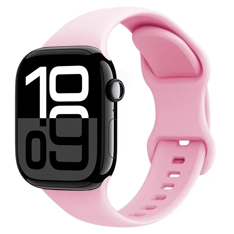 Nova pulseira de silicone para apple watch 10 42mm 46mm ultra/2 49mm 9 8 7 6 5 4 se pulseira iwatch série 45mm 44mm 42mm 41mm 40mm