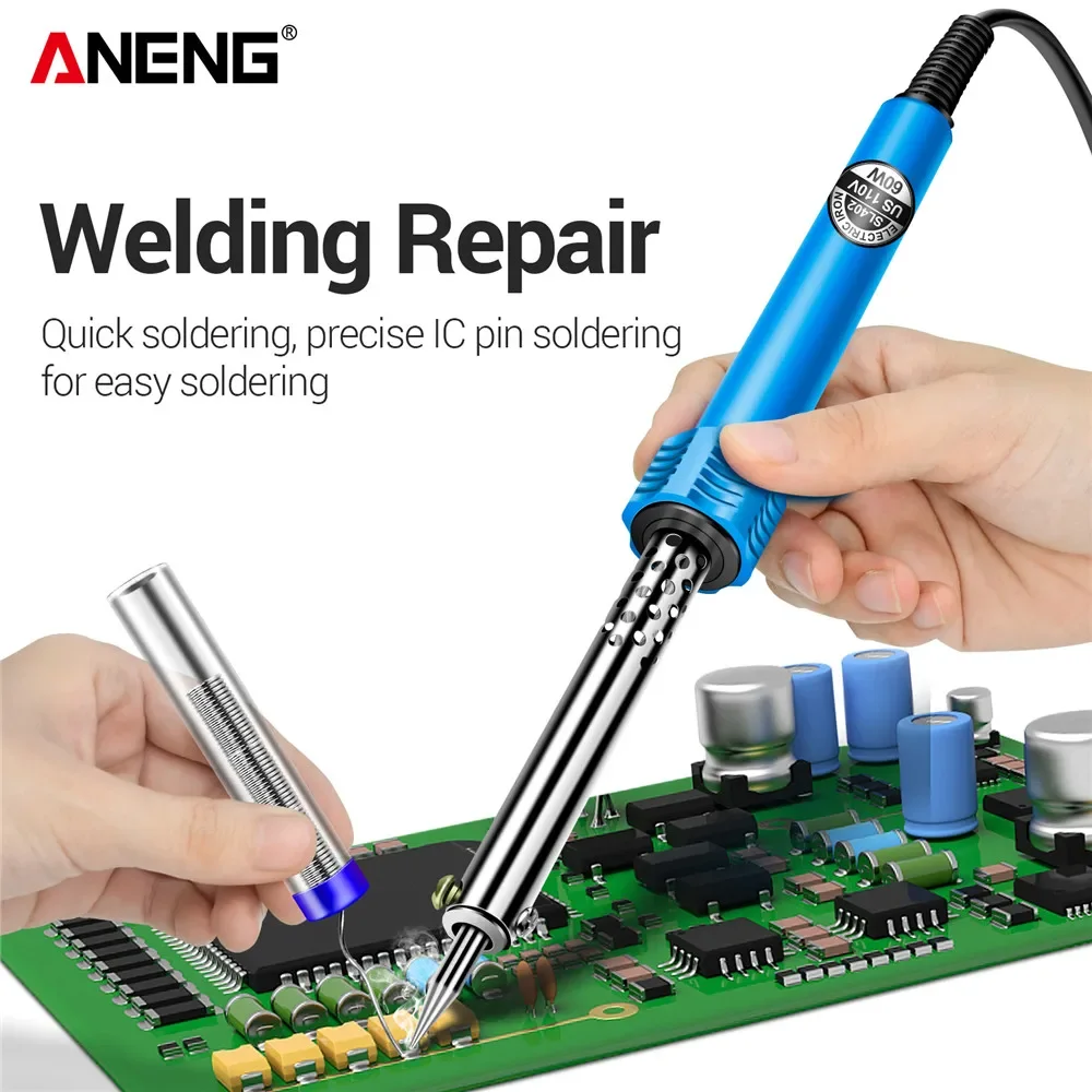 ANENG SL402 Electric Soldering Irons 30/40/60W Temperature Adjustable 220/110V Welding Repair Mica Heating Core Solder Tip Tools