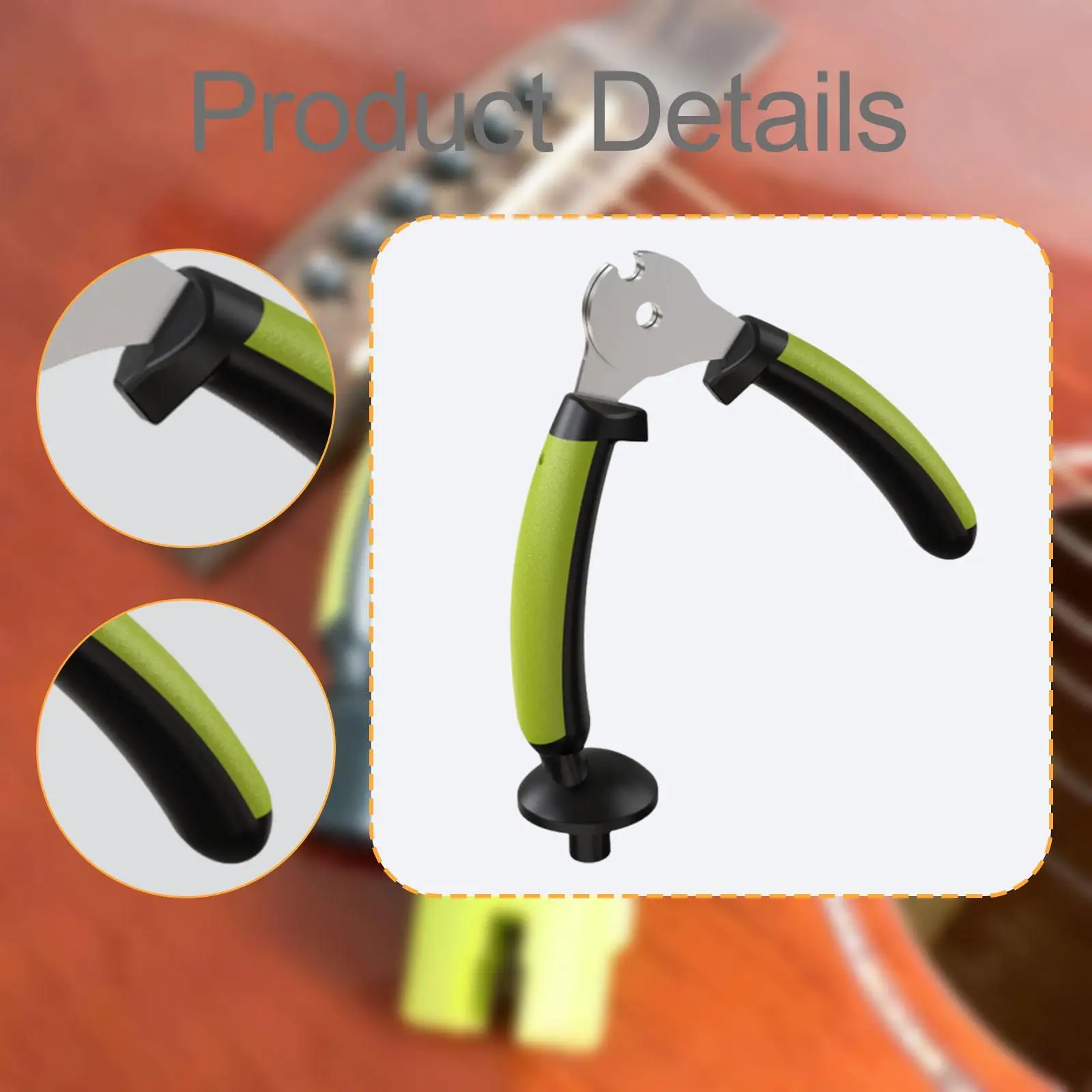 Penggulung Senar Gitar Multifungsi 3-In-1 Pemotong Senar Penarik Pin Cepat Desain Kokoh untuk Penggantian Senar Gitar Mudah
