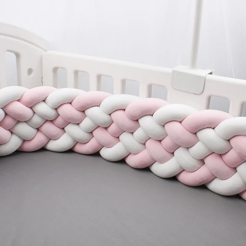 Height 6 Knot Bumper Crib Bumper Protector Room Decor Baby Bed Bumper for Newborn Infant Winter Bed Braid