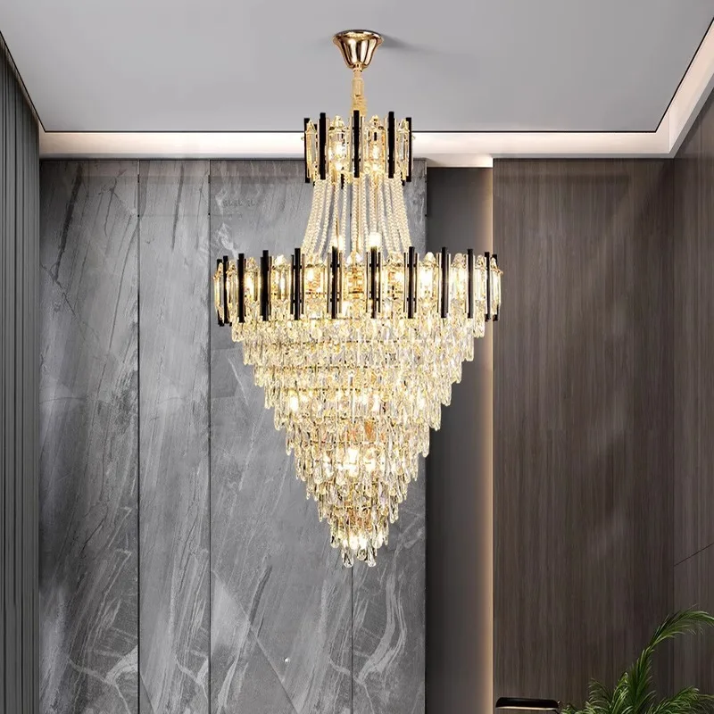 

Duplex building Zhongshan lighting wholesale light luxury villa hotel crystal chandelier