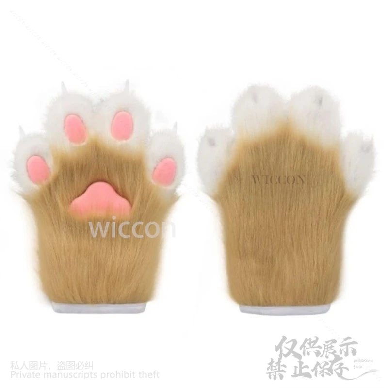 الحيوان فروي تأثيري أنيمي فروي القط 14 ألوان مخلب قفازات الذئب الدب الحيوان باو أفخم مسمار لجميع القديسين عيد الميلاد مخصص