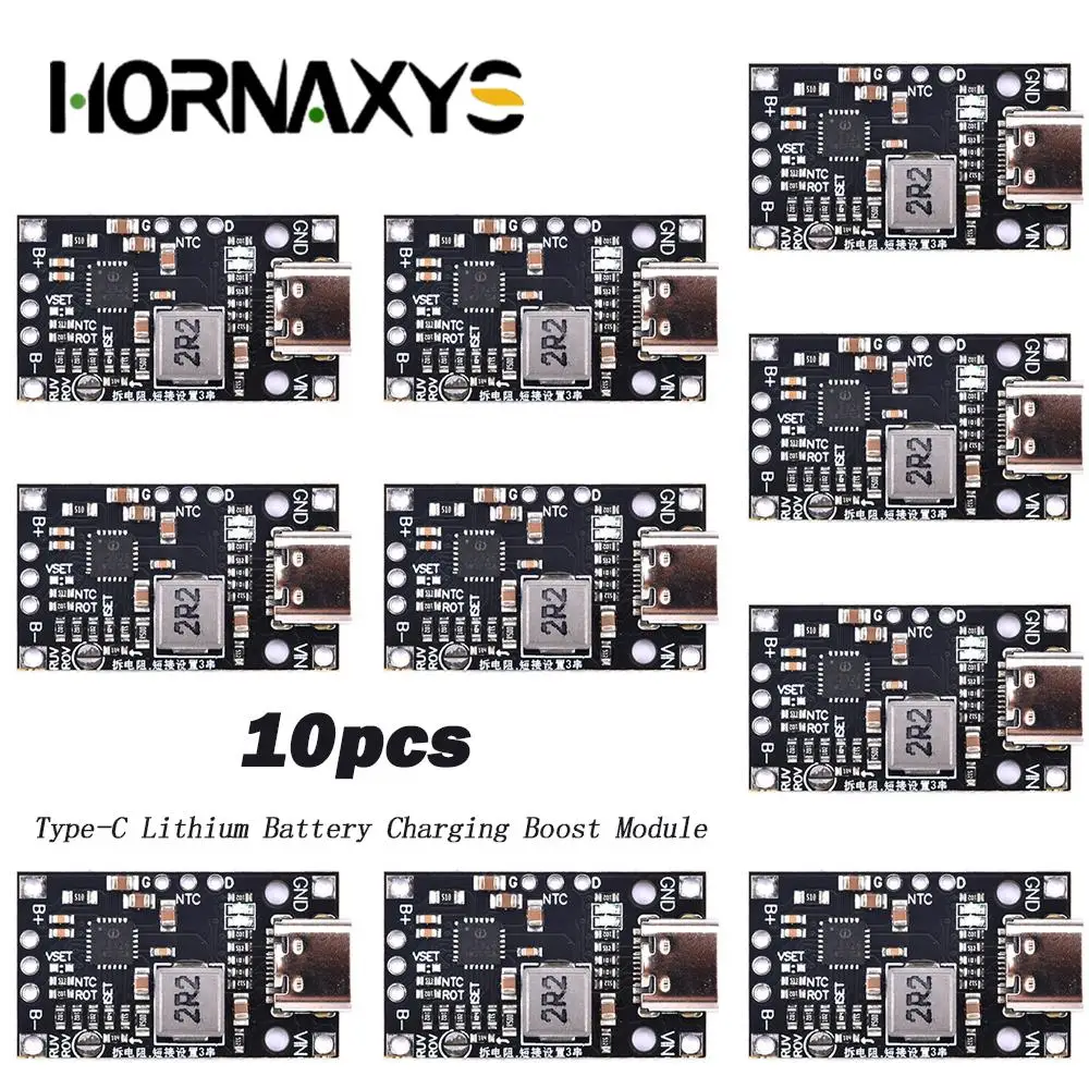 1-10PCS Type-C 2-3S BMS 15W 8.4V 12.6V 1.5A Lithium Battery Charging Boost Module With Balanced Support Fast Charge W Indicator