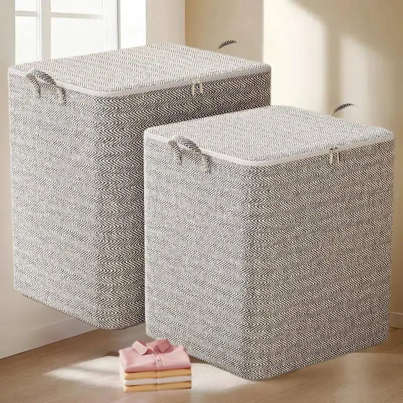 Family Laundry Basket & Storage 220L Big Foldable Box with Lid, Multi-Use Organizer for Clothes, Toys & Linens, Keeps Home Tidy view 6