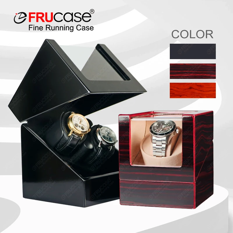 FRUCASE ملفاف ساعة متعدد الألوان للساعات الأوتوماتيكية صندوق ساعة كابل USB مع خيار البطارية 1 + 0/2 + 0