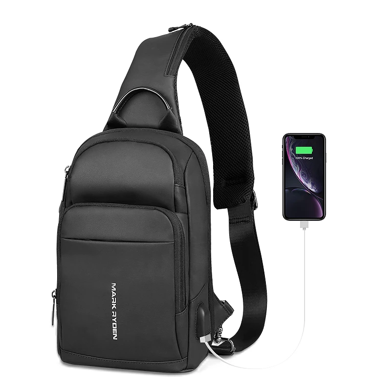 Mark Ryden torba typu Sling antyzłodziejska torba Crossbody wodoodporna męska dopasowana torba typu Sling 9. 7-calowa torba na ramię Ipad