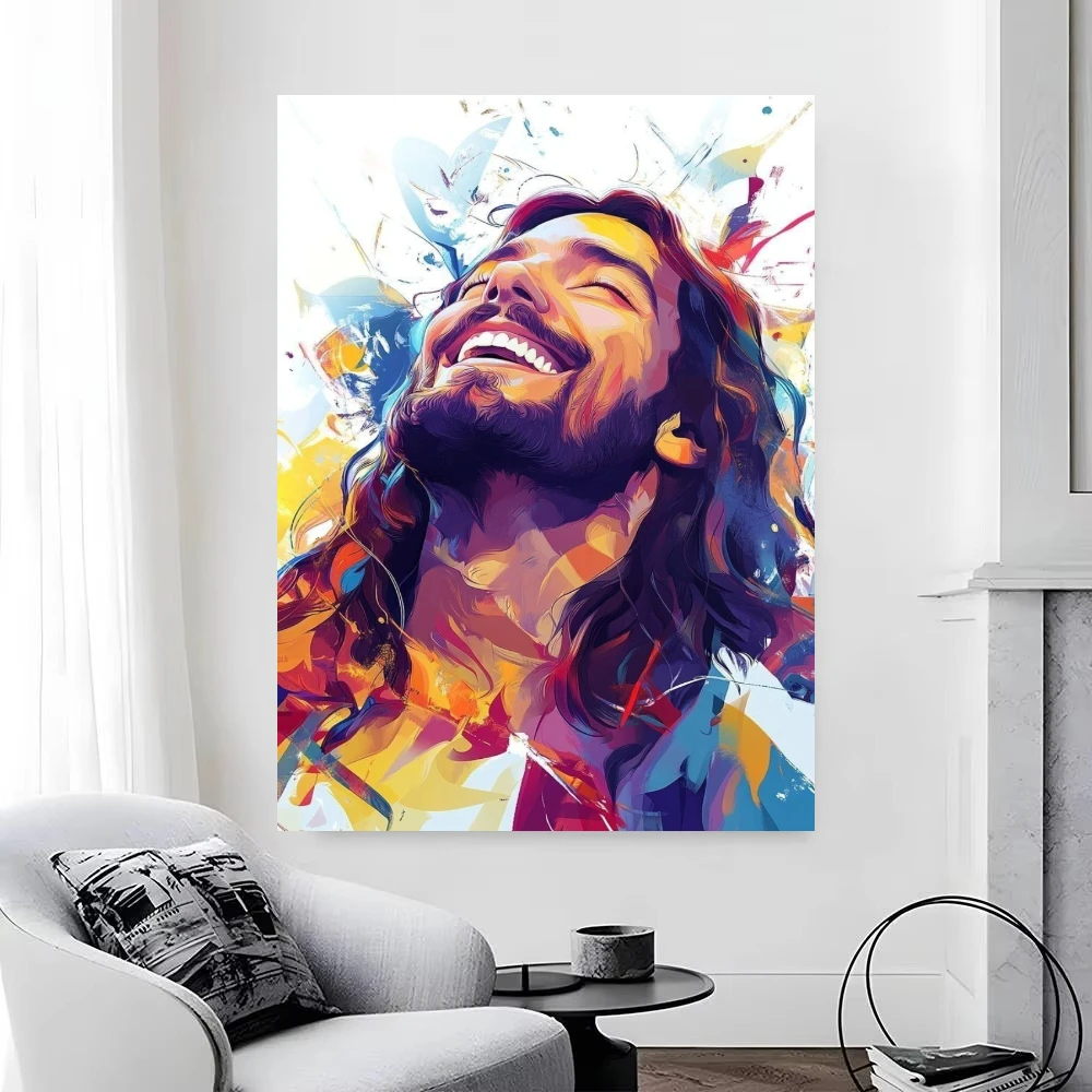 Laughing Jesus Abstract Portrait Jigsaw Puzzle 500/1000/1200/2000 PCS Wall Decor for Living Room Bedroom Gift No Frame