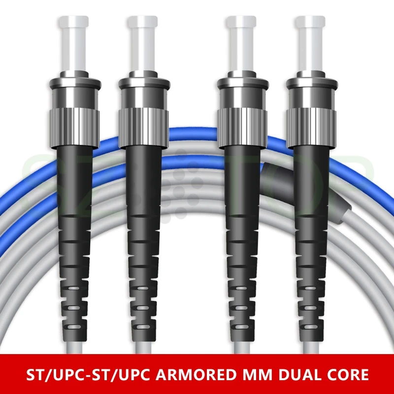 

30M Armored LC SC FC ST UPC APC Multimode Fiber Patch cord Patchcord MM DX OM2 Duplex Patch Cord Fiber Optic Pigtail customized