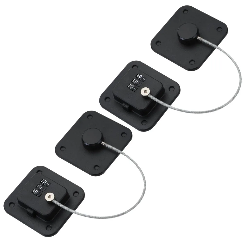 2pcs Password Lock For Fridge Combination Refrigerator Lock No Drilling Safety Cabinet Door Drawer Locks Durable Abs Stainless