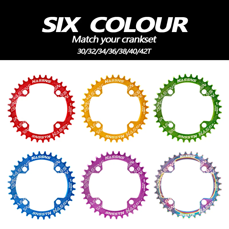 HASSNS Crank Mtb Chainring Single Crown Teeth Mountain Bike Monoplates Narrow Wide Star Deckas Bcd 104 Bicycle Crankset