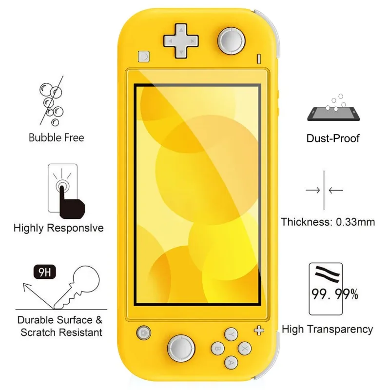 2pcs New Protective Tempered Glass For Nintend Switch Lite Screen Protector
