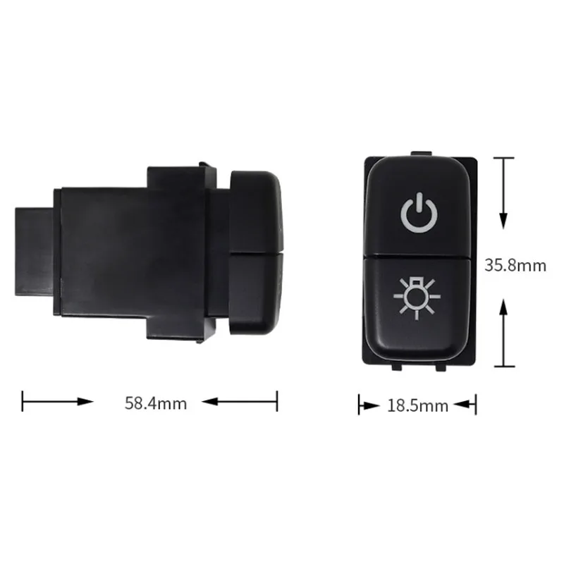 Car Dual key switch dualradar power supply LED Headlight Switch Button for Mitsubishi ASX LancerEX Pajero V73 V93 V97