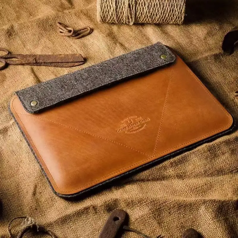 

Подходит для ноутбука, кожаный защитный чехол, внутренняя сумка.