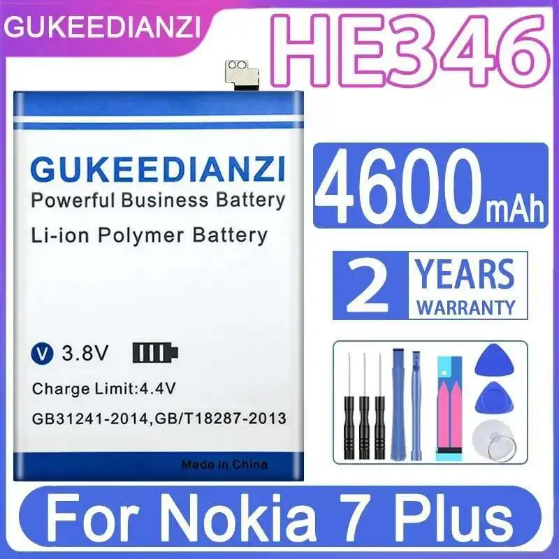 

HE346 For Nokia 7 Plus Reliable Replacement 4600Mah Power Mobile Phone Battery