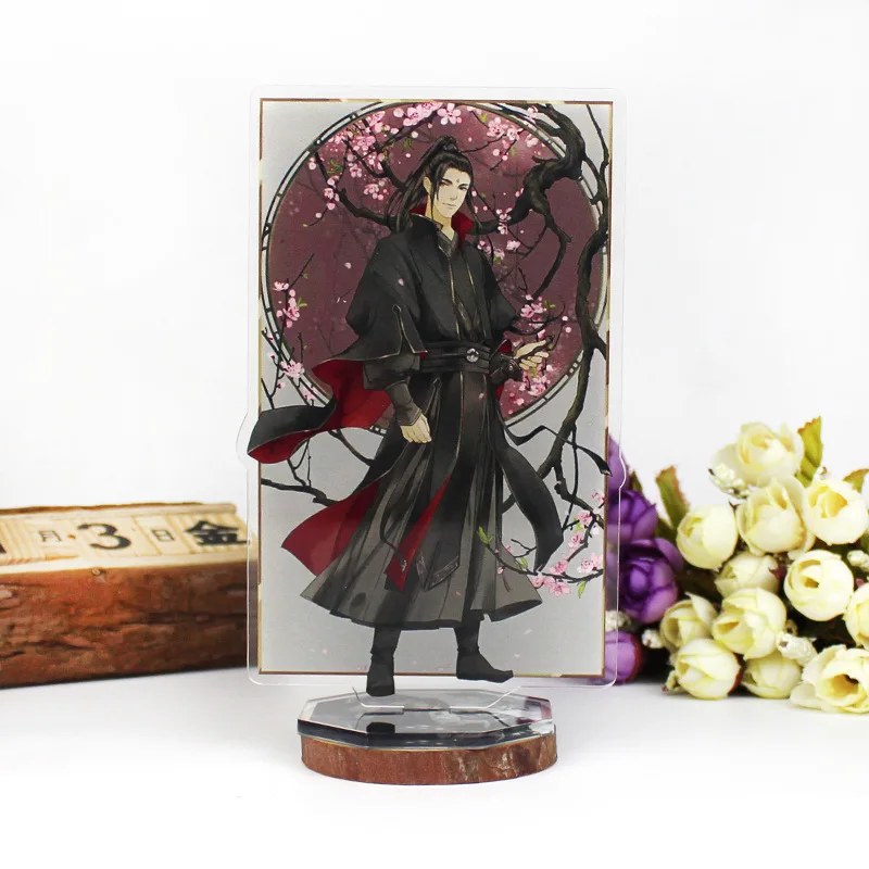 Anime The Scum Villain Self Saving System Figure Stand Model Plate Toy Shen Qingqiu Luo Binghe Cartoon Student Desk Decor Doll