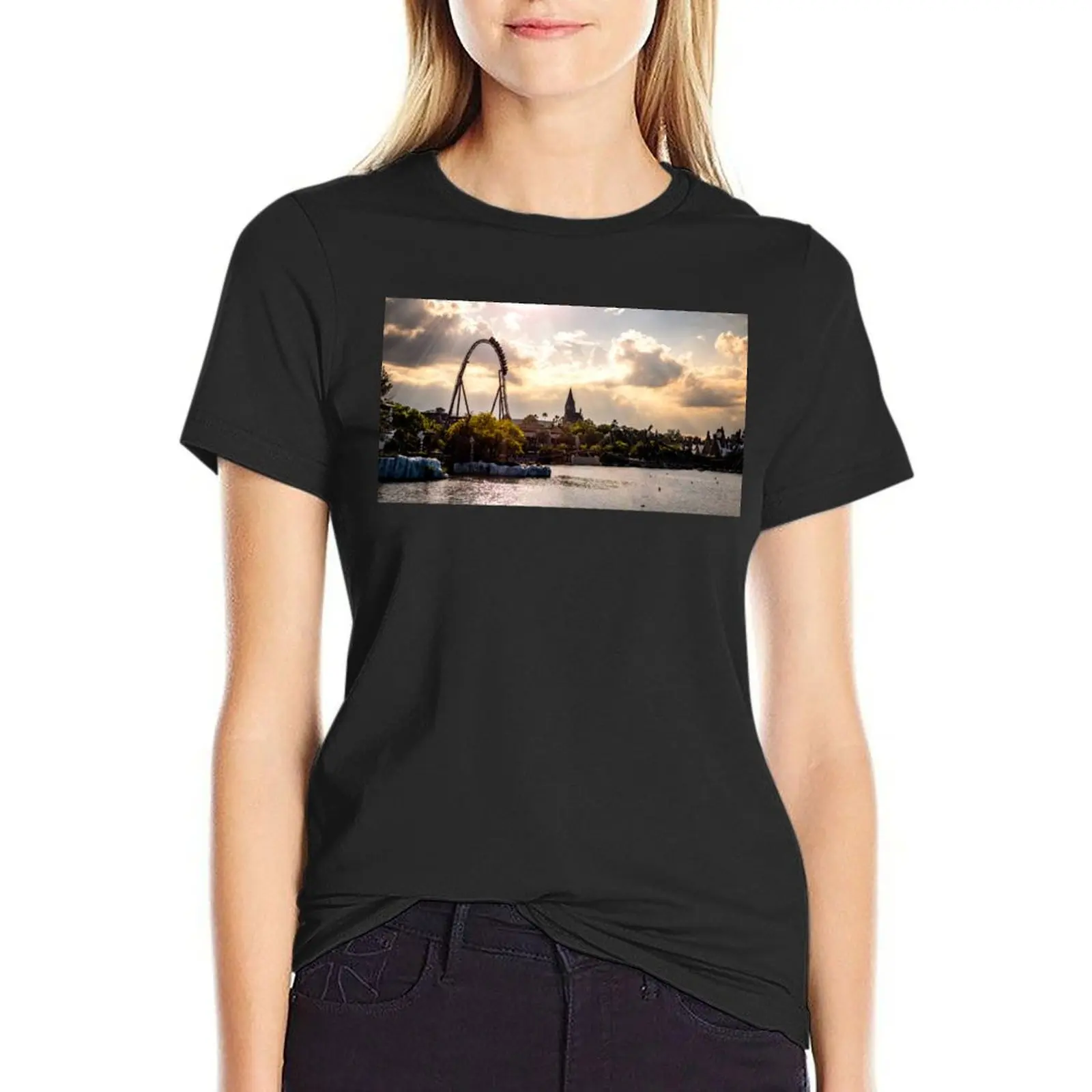 

The Heavens Shine on Islands of Adventure T-Shirt plus sizes plain heavyweights tees summer blouses woman 2024