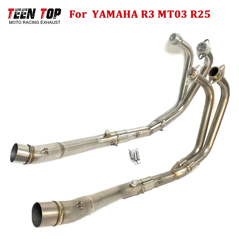 

For Yamaha R25 R3 MT-03 Exhaust Front Connect Tube MT03 Titanium Motorcycle Exhaust Header 51mm Escape Moto Front Pipe Stainless