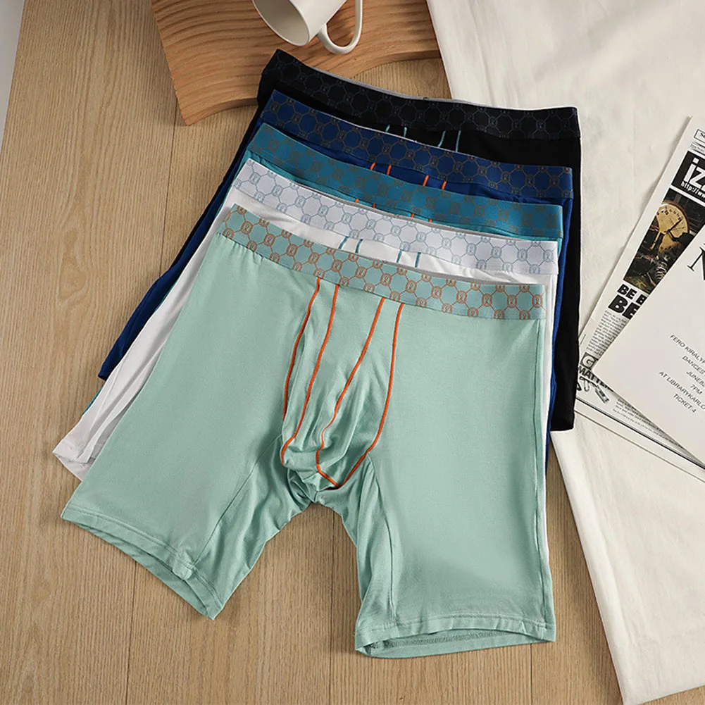 

Fashion Men Middle-rise Shorts Boxers Underwear Wear-resistant Long Leg Pouch Boxer Quick Drying Sport Underpants