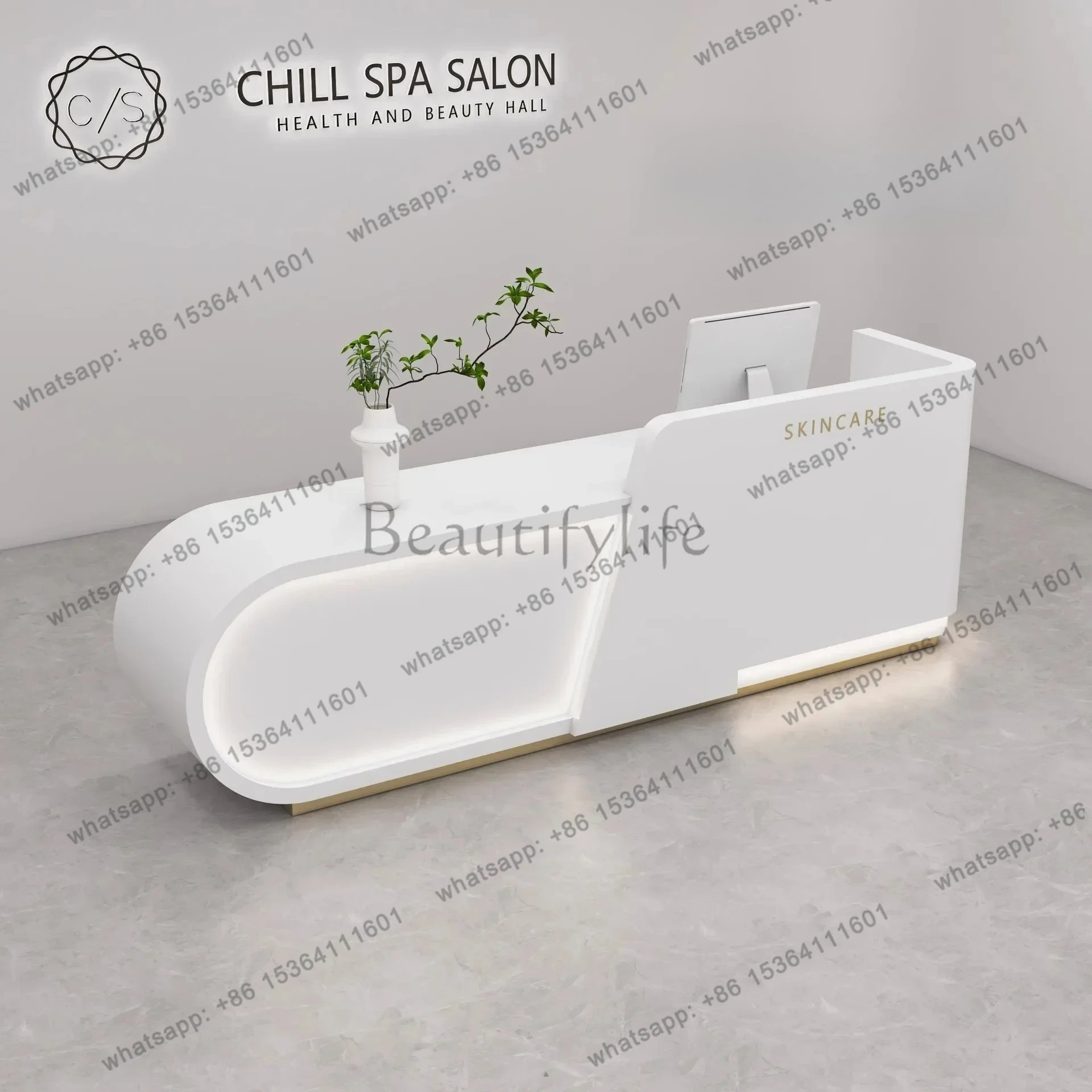 yj57 Beauty salon company front desk clothing store checkout page dance studio training reception counter