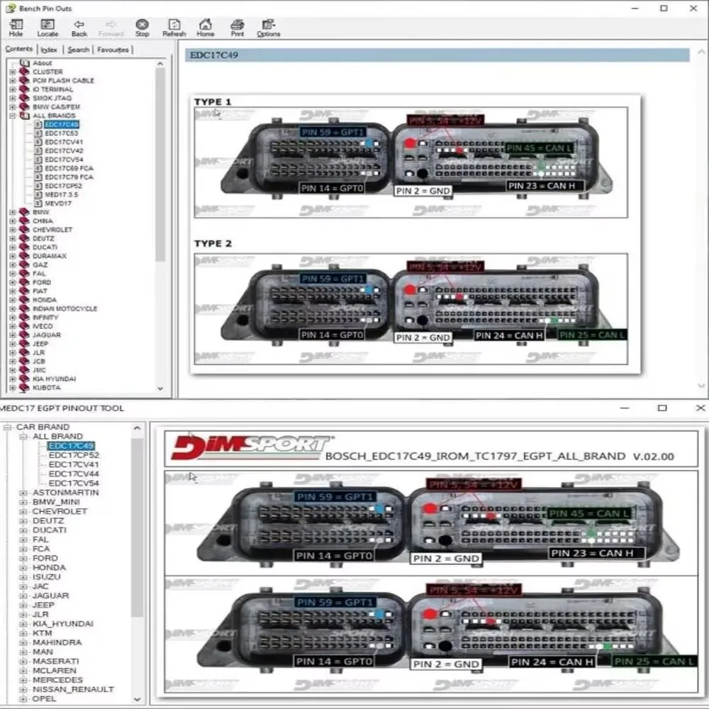 ECU Repair Training Guide Package ECU Basic Electronics Components EPROM TEST Progranm EDC Datasheets Wiring PDF Software P