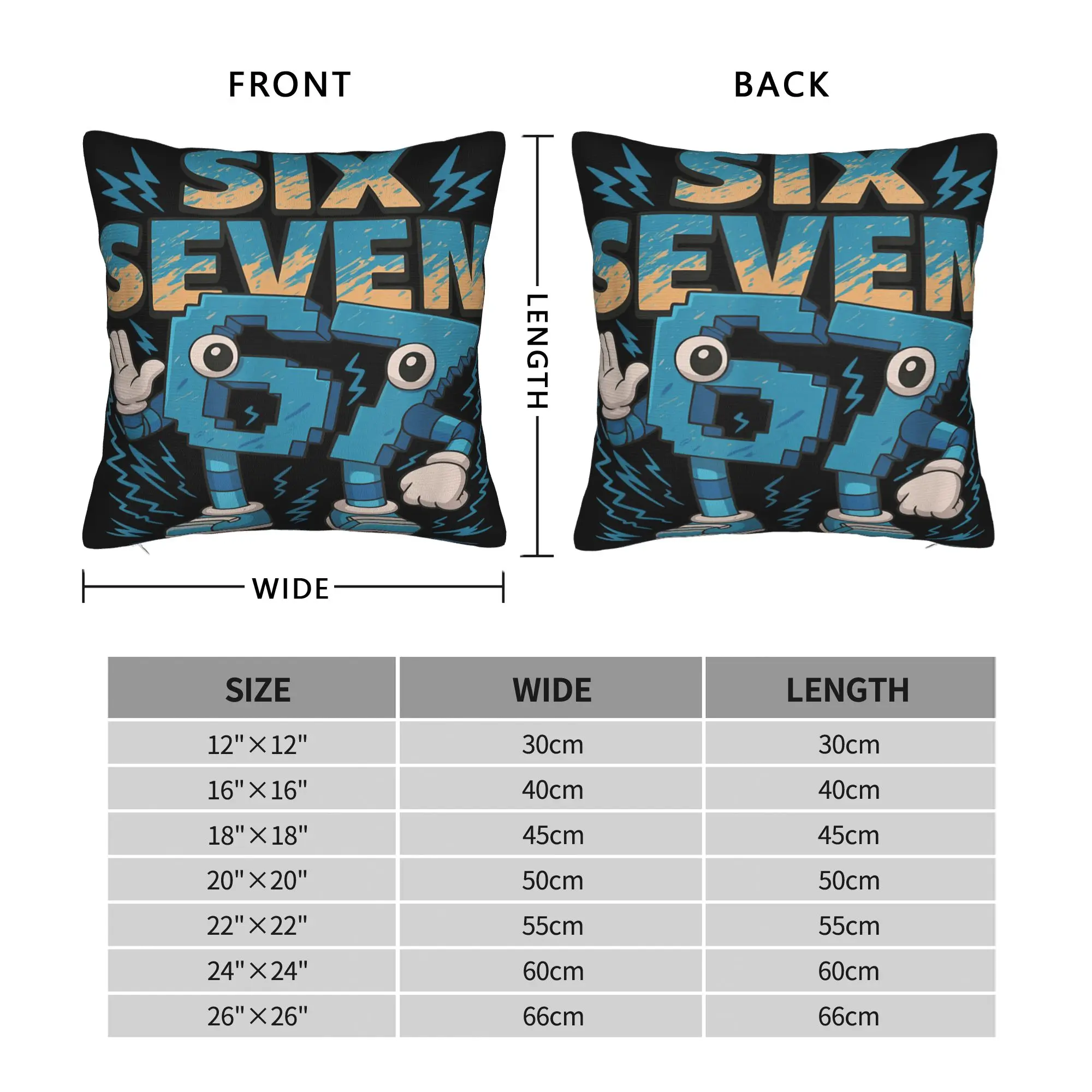 67 Six Seven 6 7 Italian Brainrot Pillow Case  Novelty Pillow Cover Comfy Pillowcases For Sofa Couch Bed Living Room