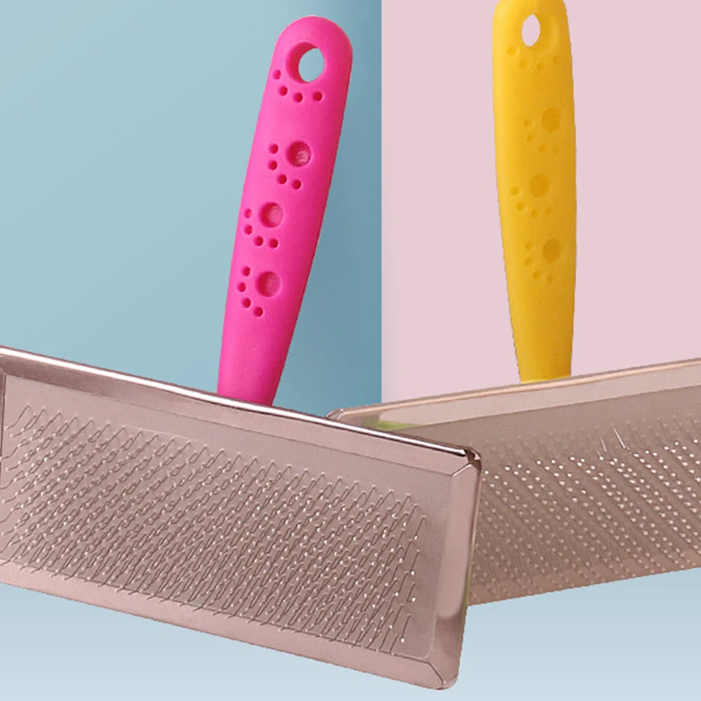 

3pcs Pet Grooming Comb Beauty Massage Tool Steel Needle Brush Dog Hair Removal Cleaning Supplies For Dogs Long Lasting Durable