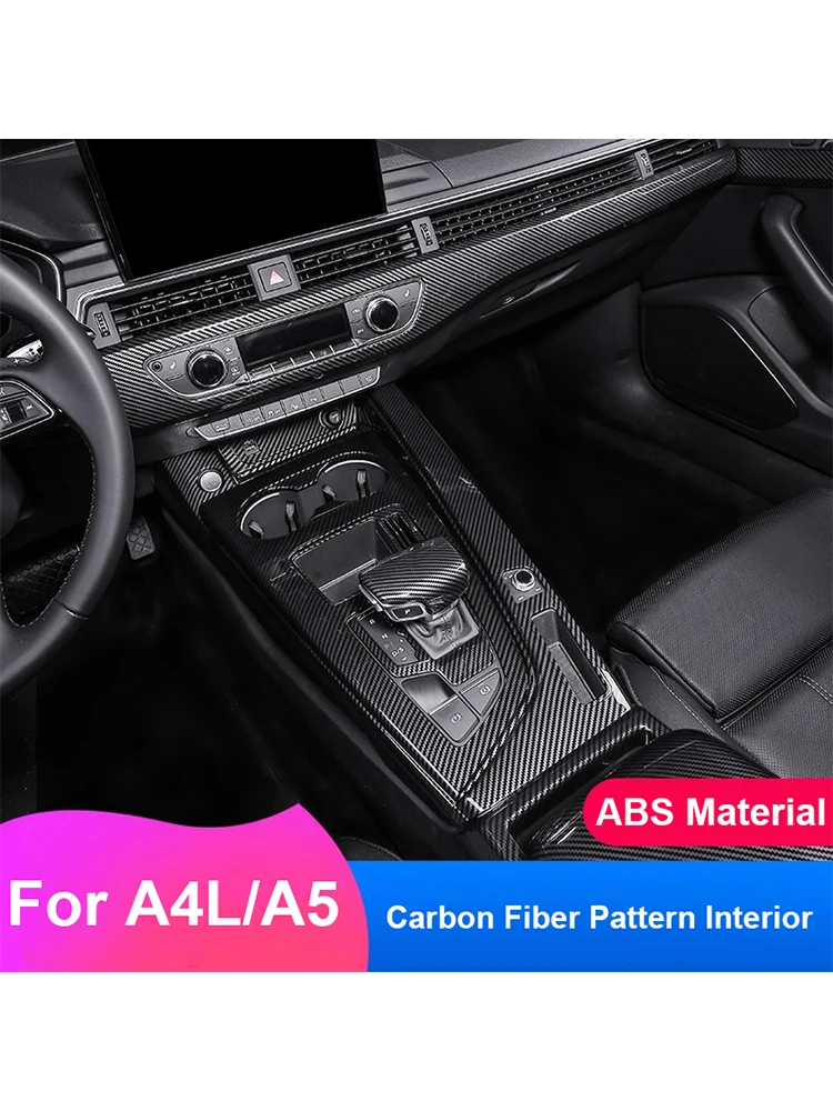 Voor Audi A4L B9 Sedan A4 Allroad Avant S4 A5 S5 2017 2018 2019 2020 2021 2022 2023 2024 ABS Koolstofvezel Overlays Interieurbekleding - afbeelding 2