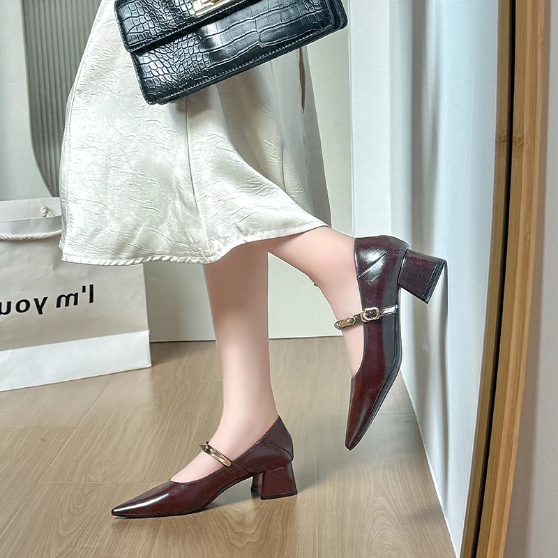

Princess-style fashion temperament Mary Jane pointed-style high-heeled women's shoes, super soft for skirts, popular on ins
