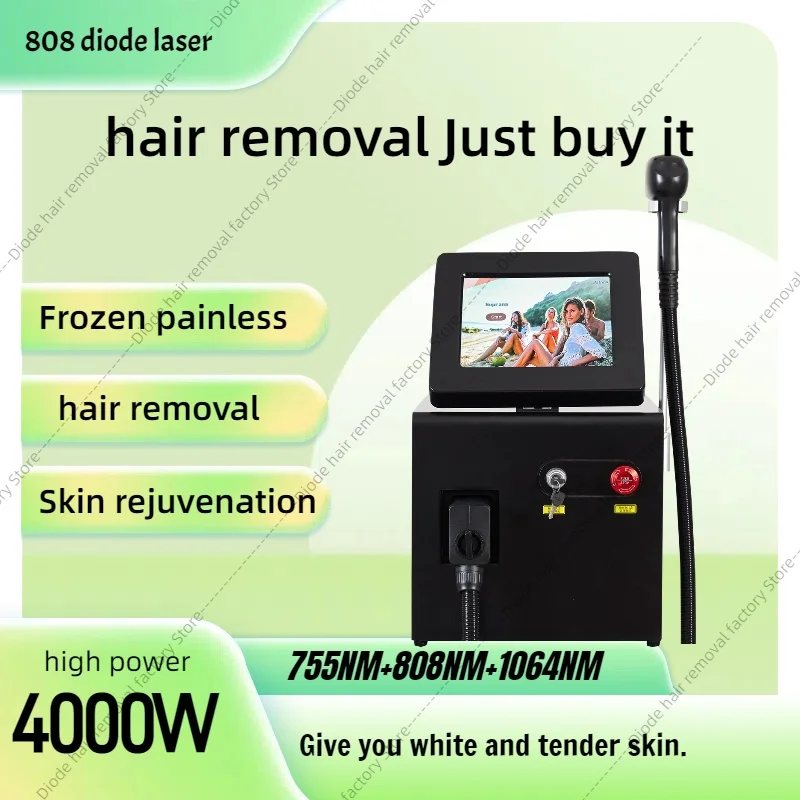 Semiconductor Laser Hair Removal Machine 808nm ice Platinum Permanent Depilation ALL Skin