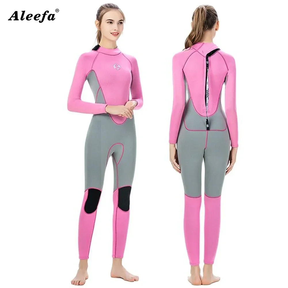 Wetsuit women  3mm neoprene wetsuits fullbody suit for Waterski Snorkel Surf diving  bodysuit  long sleeve