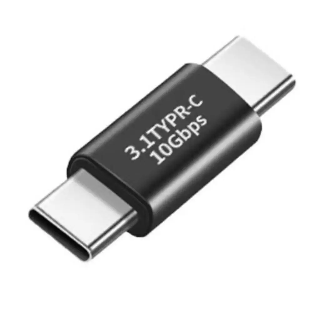 USB 3.1 Type‑C Male to Male Adapter, 10Gbps High‑Speed Data Sync Charging Connector Converter for Smartphones Laptops Tablets