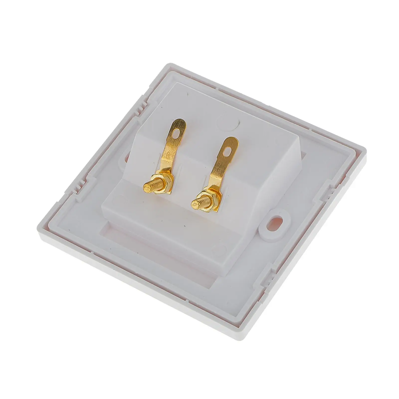 Square Banana Jack Wall Plate 2 Binding Post Audio Face Panel Gold Plated Terminals for Home Speaker Cable