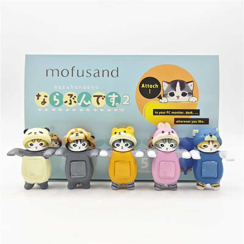Новые коллекционные фигурки Mofusand: коты в лежачих позах, декоративные мини-фигурки в костюмах животных, модные подарки-сюрпризы для фанатов