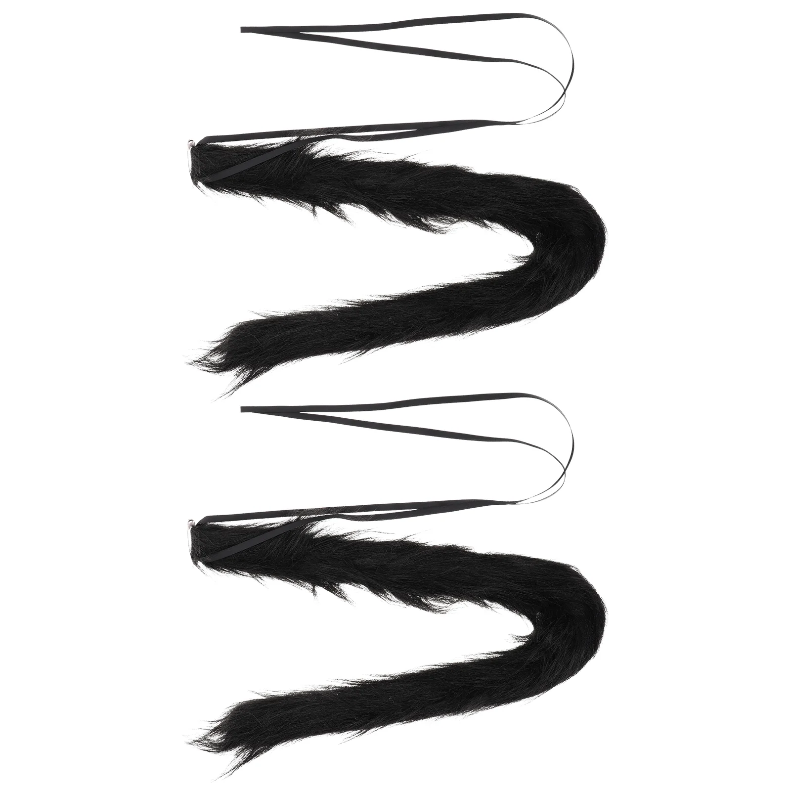 

2 Pcs Cat Tail Costume Woman Cosplay Dog Halloween Outfit Artificial Party Prop Animal Furry Clothing Child