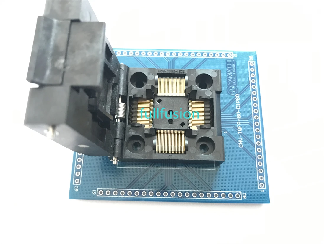 IC51-0804-808-14 Yamaichi QFP80 IC Test And Burn In Socket 0.5mm Pitch Package Size 12x12mm